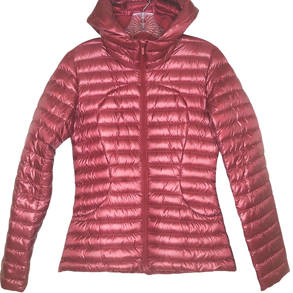 LULULEMON Pack It Down Chianti Mauve Pink Red Shine Puffer Logo Jacket